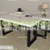Metallic frame center table set