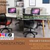 Office workstation table for 4 persons